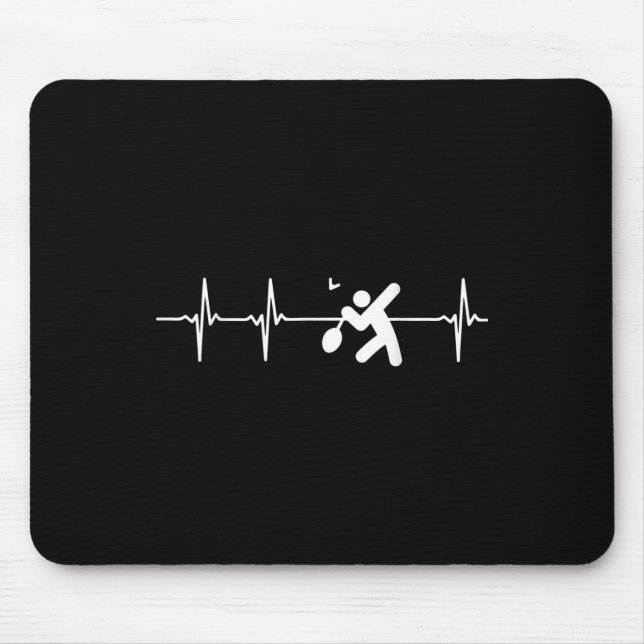 Badminton Heartbeat  Mouse Pad (Front)