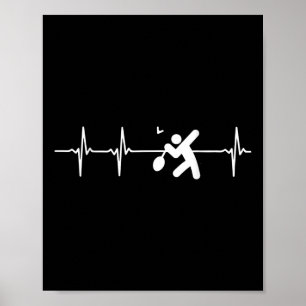 Badminton Heartbeat Poster