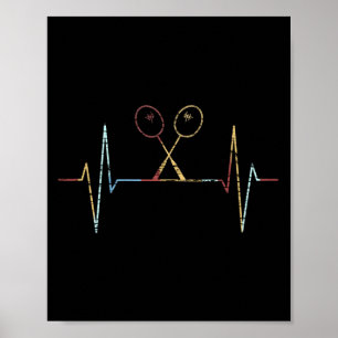 Badminton Heartbeat Poster