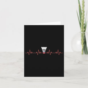 Badminton Heartbeat With Shuttle For Badminton Card