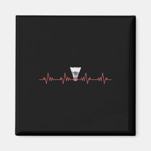 Badminton Heartbeat With Shuttle For Badminton  Magnet