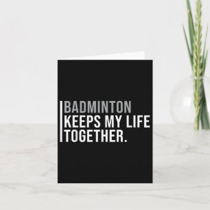Badminton Hobby Badminton Player Quote Card