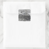 Badminton House in the County of Gloucester Square Sticker (Bag)
