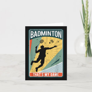 Badminton How I Roll Vintage Thats My Game Card