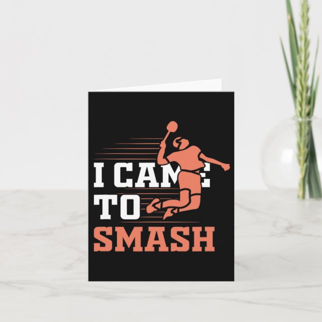 Badminton I Came To Smash  Card (Front)