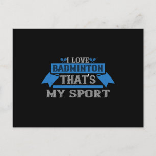 Badminton - I love Badminton Postcard