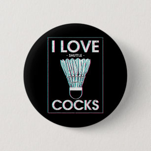 Badminton I Love S Badminton Badminton Player 6 Cm Round Badge