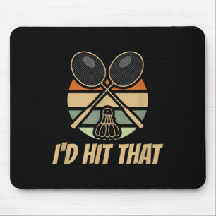 Badminton Id Hit That Retro Mouse Pad