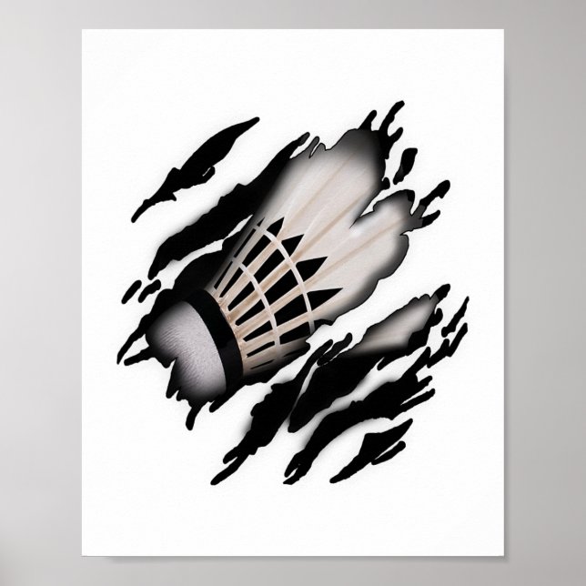Badminton In Me Design  Poster (Front)