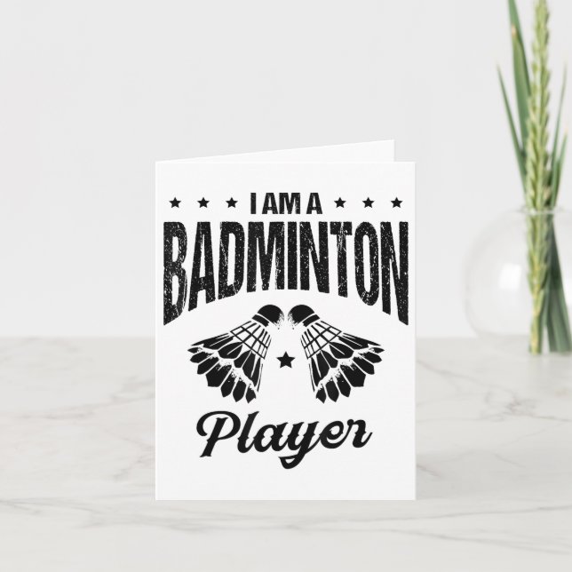 Badminton Is My Life Badminton Player Shuttle  Card (Front)