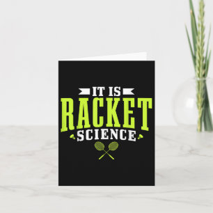 Badminton It Is Racket Science Men Women Funny Card