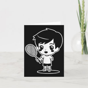 Badminton Kid Cartoon Racquet Sport Shuttle  Card
