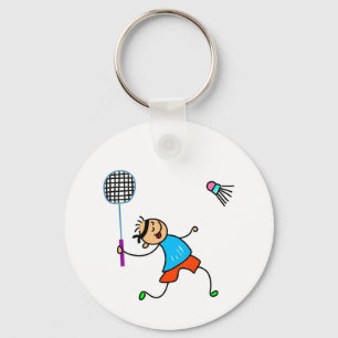 Badminton Kid Key Ring