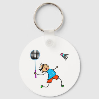 Badminton Kid Key Ring