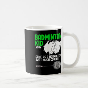 Badminton Kid Racket Shuttle Hobby Badminton Playe Coffee Mug