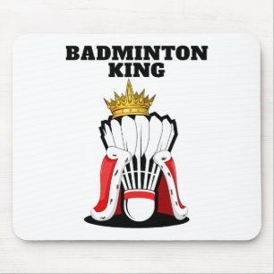 Badminton King Mens Badminton Player Shirt Boys Ba Mouse Pad