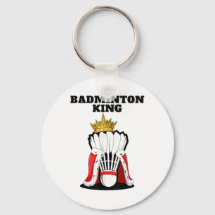 Badminton King _ Mens Badminton Player Shirt Boys  Key Ring