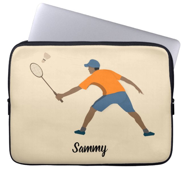Badminton Laptop Sleeve (Front)
