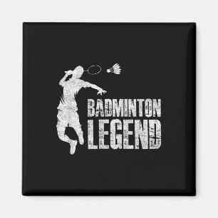 Badminton Legend _ Racket Shuttle _ Badminton Play Magnet