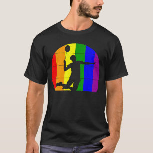 Badminton LGBTQ for men players gay sports ally T-Shirt