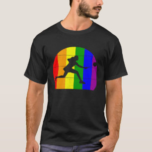 Badminton LGBTQ  lesbian girls women gay players s T-Shirt