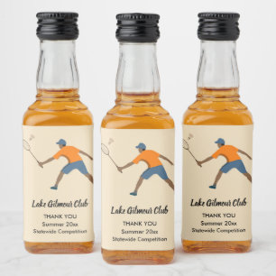 Badminton Liquor Bottle Label