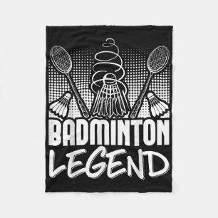 Badminton Living Legend Player Sport Shuttle  Fleece Blanket