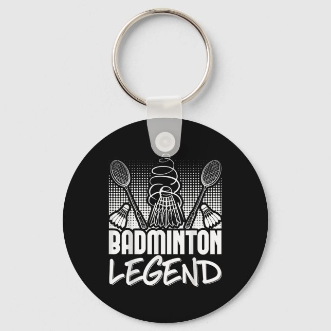 Badminton Living Legend Player Sport Shuttle  Key Ring (Front)