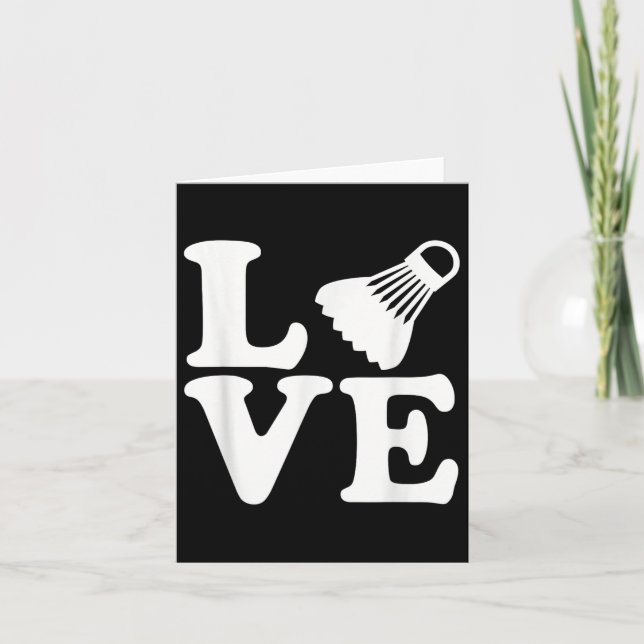 Badminton Love  Card (Front)