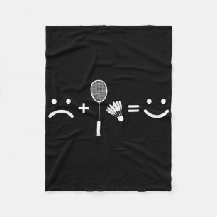 Badminton Love Happy Team Player Coach  Fleece Blanket