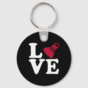 Badminton Love Key Ring