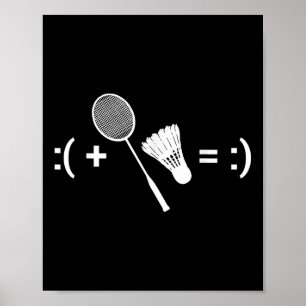 Badminton Love Shuttle Racquet Sport Badminton  Poster