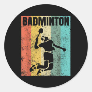 Badminton Love Team Player Coach  Classic Round Sticker