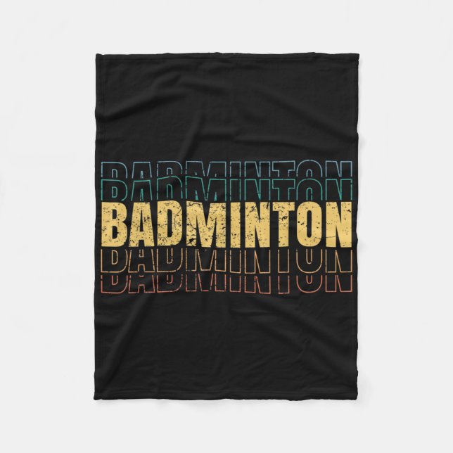 Badminton Love Team Player Coach  Fleece Blanket (Front)