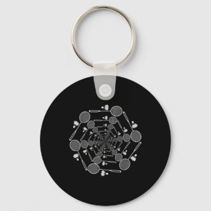 Badminton Love Team Player Coach Key Ring