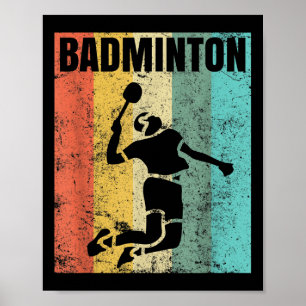 Badminton Love Team Player Coach Poster