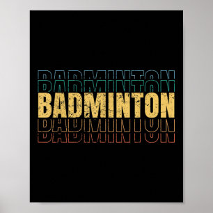 Badminton Love Team Player Coach Poster