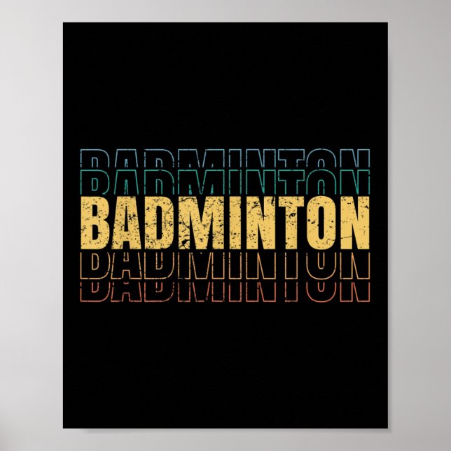 Badminton Love Team Player Coach  Poster (Front)