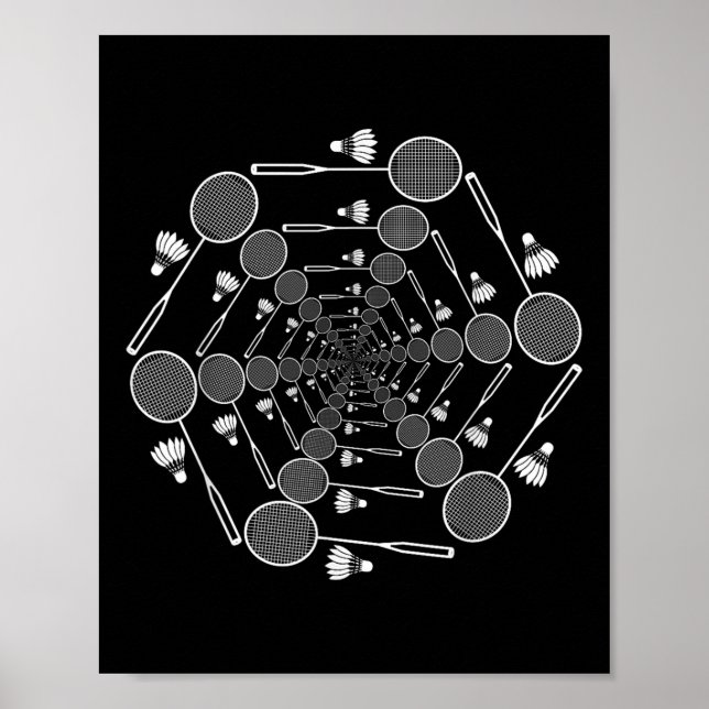 Badminton Love Team Player Coach  Poster (Front)