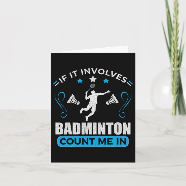 Badminton Lover - Badminton Player  Card (Front)