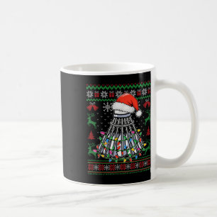 Badminton Lover Christmas Shuttle Santa Hat Funny Coffee Mug