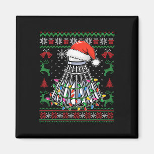 Badminton Lover Christmas Shuttle Santa Hat Funny Magnet