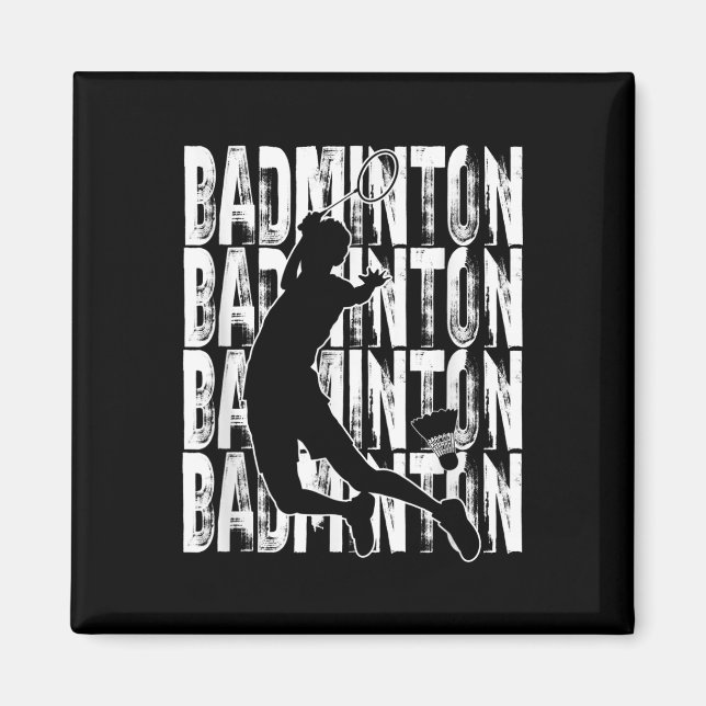 Badminton Lovers Theme Graphic Design  Magnet (Front)