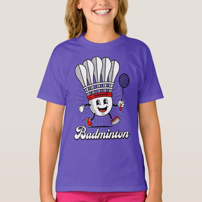 Badminton Mascot Classic T-Shirt (Front)