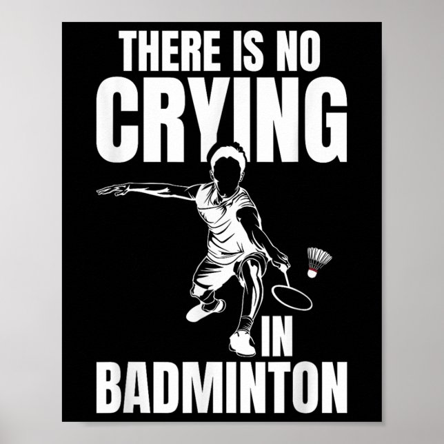 Badminton Match Luck Skill Team Shuttle Coach Badm Poster (Front)