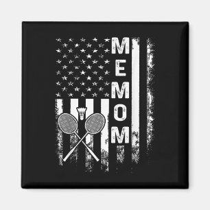 Badminton Memom American Flag Vintage Christmas Xm Magnet