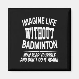 Badminton Men And Women Birdie Player Kids Magnet