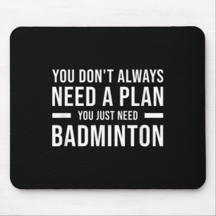 Badminton Men Women Kids Funny Mouse Pad