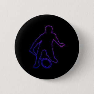 Badminton Mens Badminton Player Shuttle 6 Cm Round Badge
