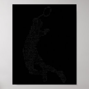 Badminton Mens Womens Badminton Player Poster